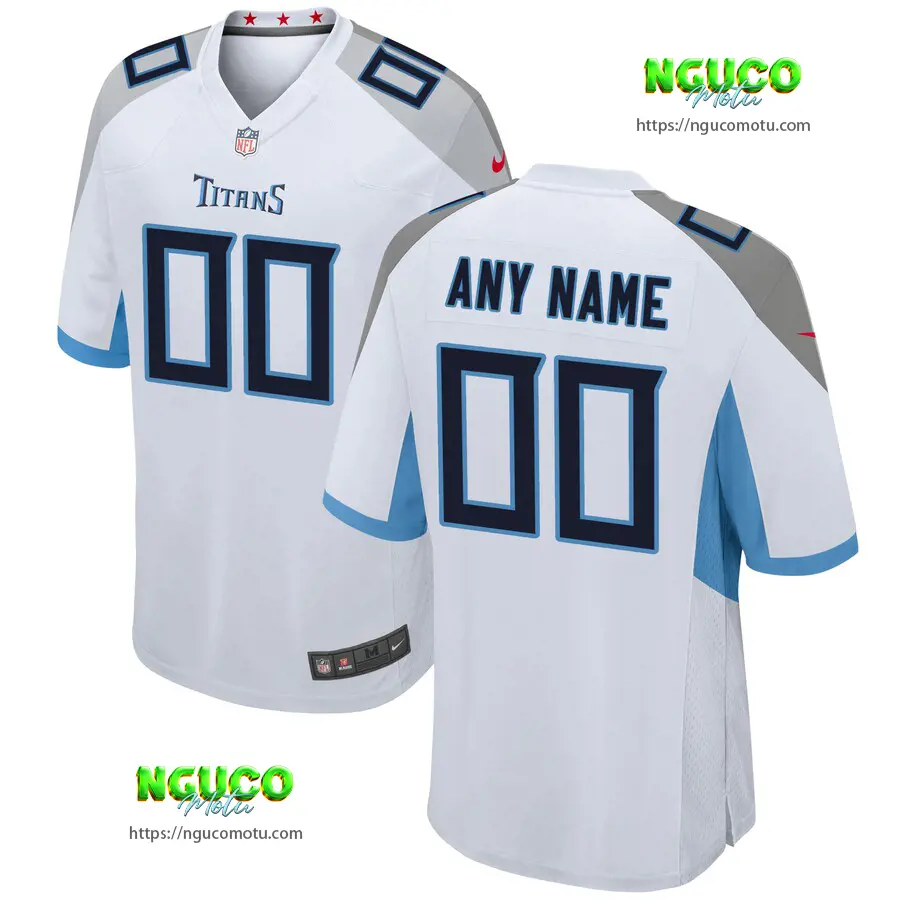  tennessee titans white custom game jersey